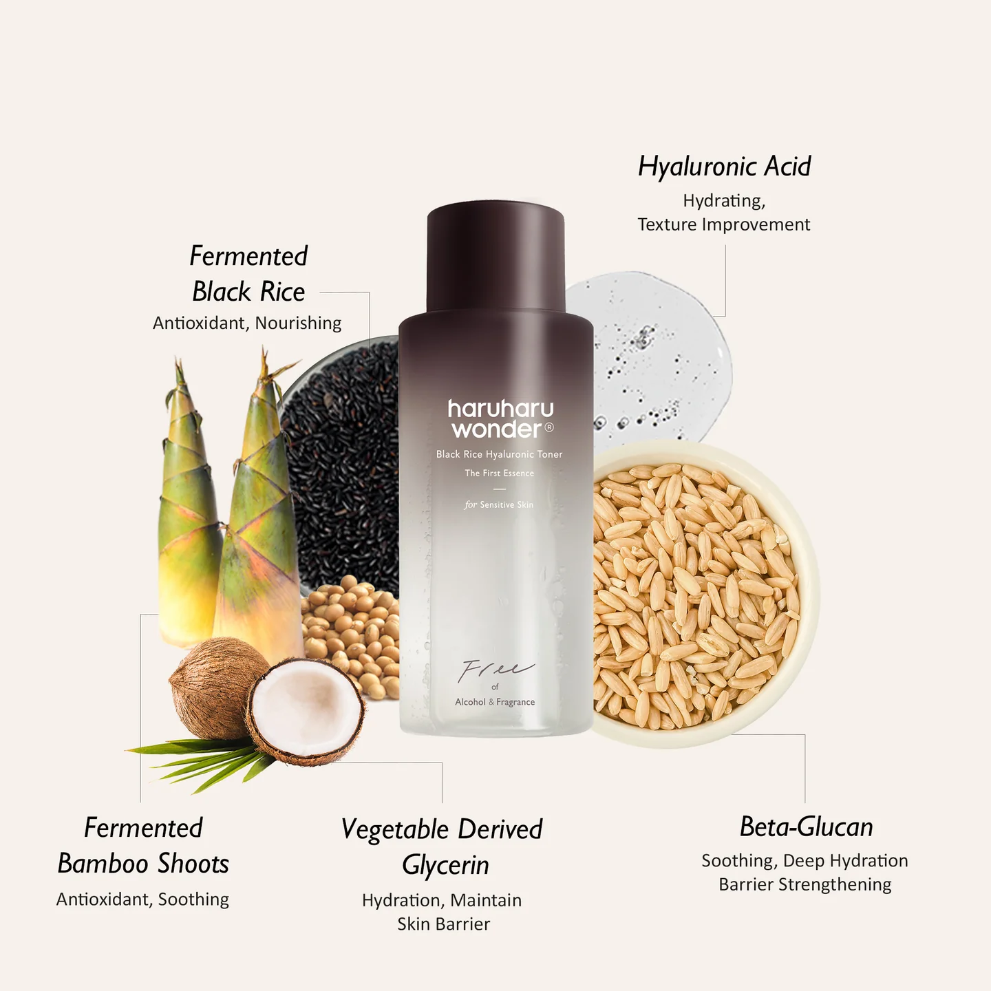 Black Rice Hyaluronic Toner (Fragrance Free)