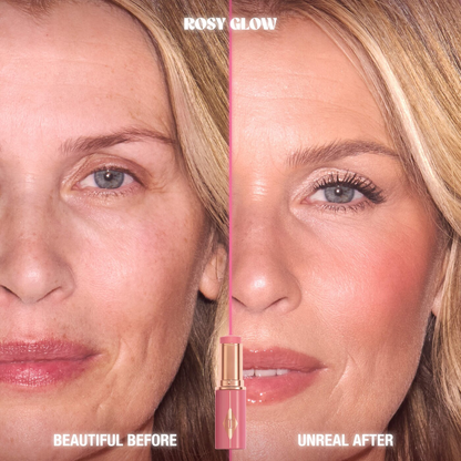 Mini Unreal Lip + Cheek Glow Blush Stick with Hyaluronic Acid