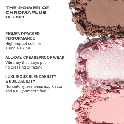 ChromaPlus Eyeshadow Trio & M300 Dual-Ended Eyeshadow Brush Bundle