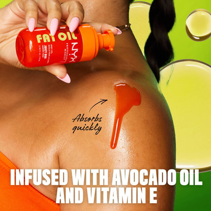 NYX-Fat Oil Body Oil Juicy Boo Clementine & Mango Scent Body Oil with a tinted brightening finish