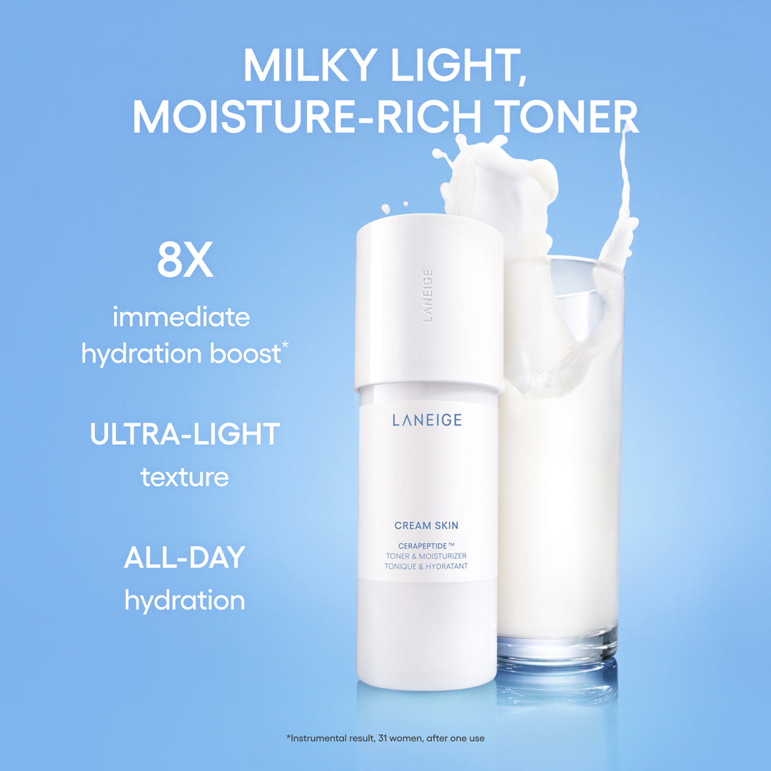 LANEIGE  Cream Skin Milky Toner with Ceramides & Peptides for Nourishing Hydration