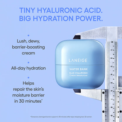 LANEIGE  Water Bank Blue Hyaluronic Cream Moisturizer for Moisture Barrier Repair
